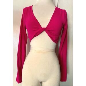 Garage"Sabrina" Twisted Seamless Long Sleeve Tee ~ sz Medium